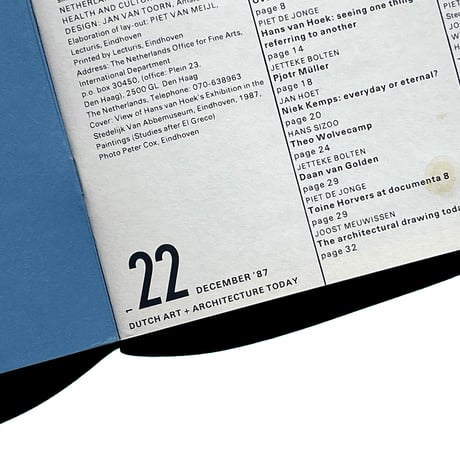 Dutch Art + Architecture Today: Heft 22