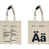 also page spread x neue Serie57® Rund Tote Bag Specimen