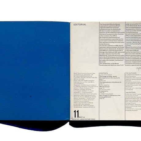 Dutch Art + Architecture Today: Heft 11