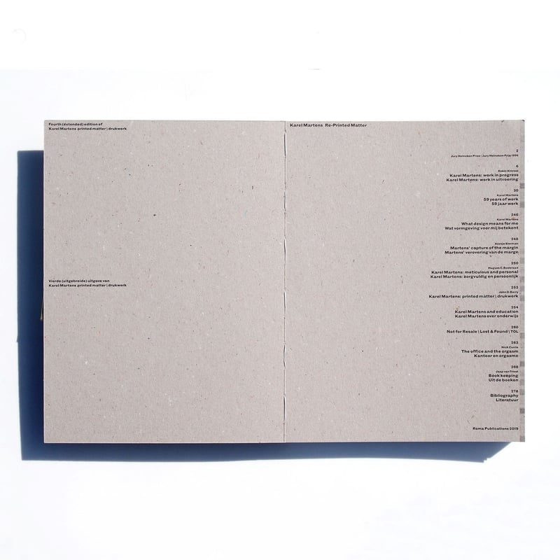 Re-Printed Matter Karel Martens | also PAGE SPREAD