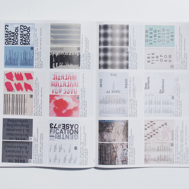 Oase 100 Karel Martens カレル マルテンス Oase 100: The Architecture of the Journal | PAGE SPREAD