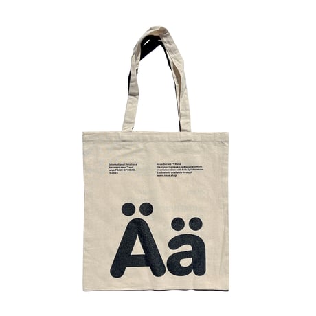 also page spread x neue Serie57® Rund Tote Bag Specimen
