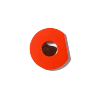 MARTENS/MARTENS METAL BADGE CUT ROUND L ORANGE