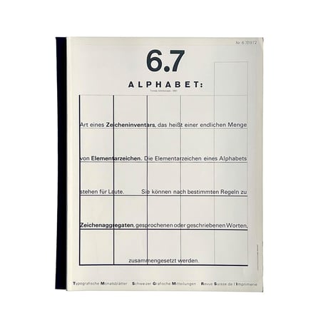 TM SGM RSI 6-7/1972 Wolfgang Weingart