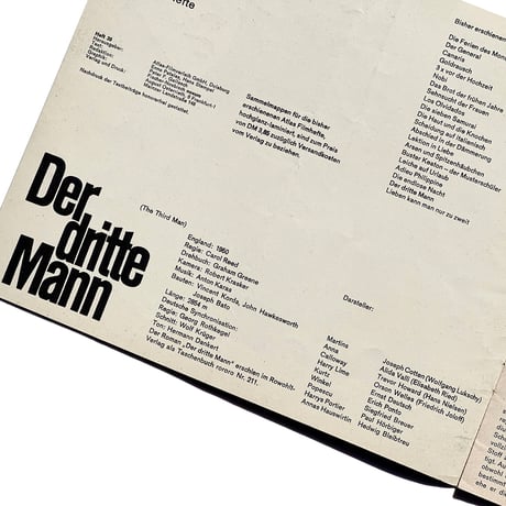 Atlas Film heft 20 Der dritte Mann
