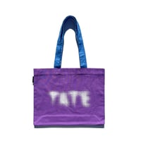 PURPLE TATE LOGO TOTE BAG