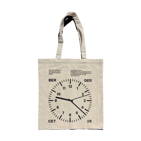also page spread x neue Serie57® Rund Tote Bag Clock