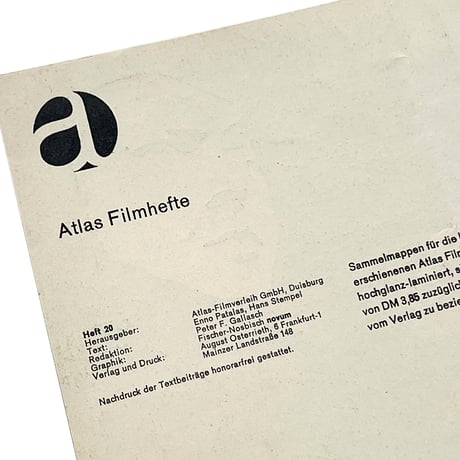 Atlas Film heft 20 Der dritte Mann