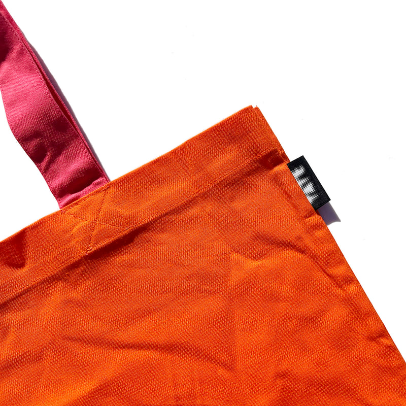 ORANGE TATE LOGO TOTE BAG | also PAGE SPREAD