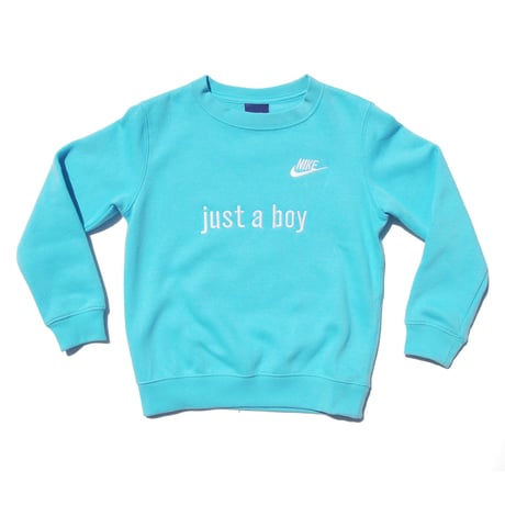 NIKE CUSTOM MADE CREW NECK SWEATSHIRT LIGHT AQUA BLUE