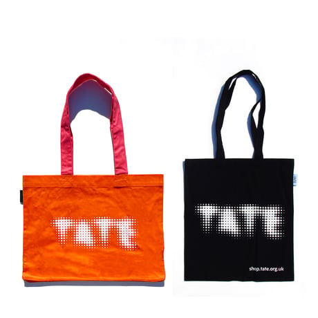 ORANGE TATE LOGO TOTE BAG