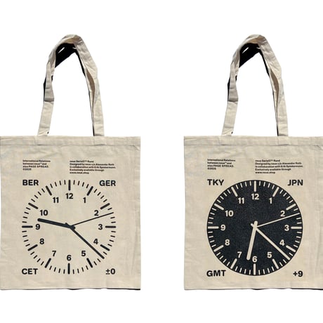 also page spread x neue Serie57® Rund Tote Bag Clock