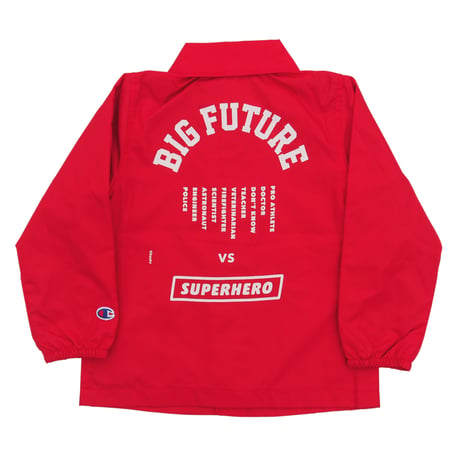 READYMADE BIG FUTURE  COACH JACKET / RED