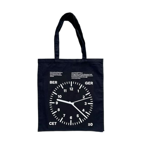 also page spread x neue Serie57® Rund Tote Bag Clock Black