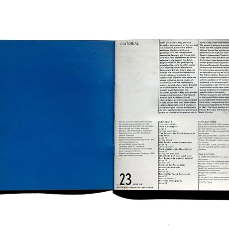 Dutch Art + Architecture Today: Heft 23