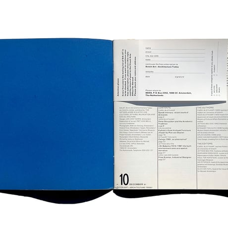 Dutch Art + Architecture Today: Heft 10