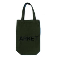 ARKET CANVAS TOTE BAG DARK GREEN