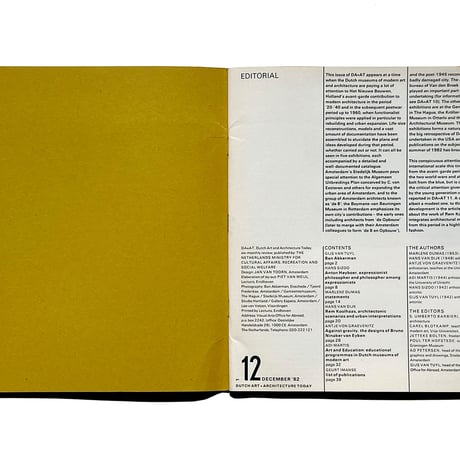 Dutch Art + Architecture Today: Heft 12