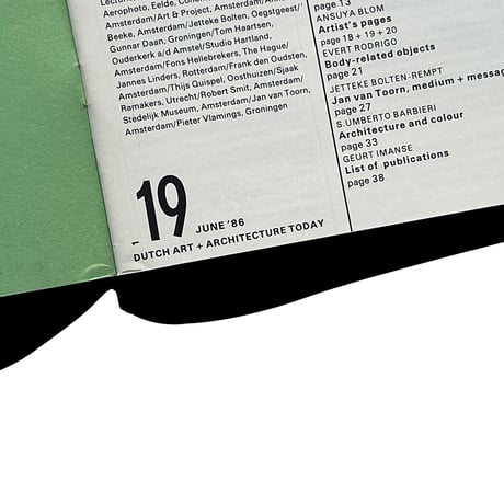 Dutch Art + Architecture Today: Heft 19