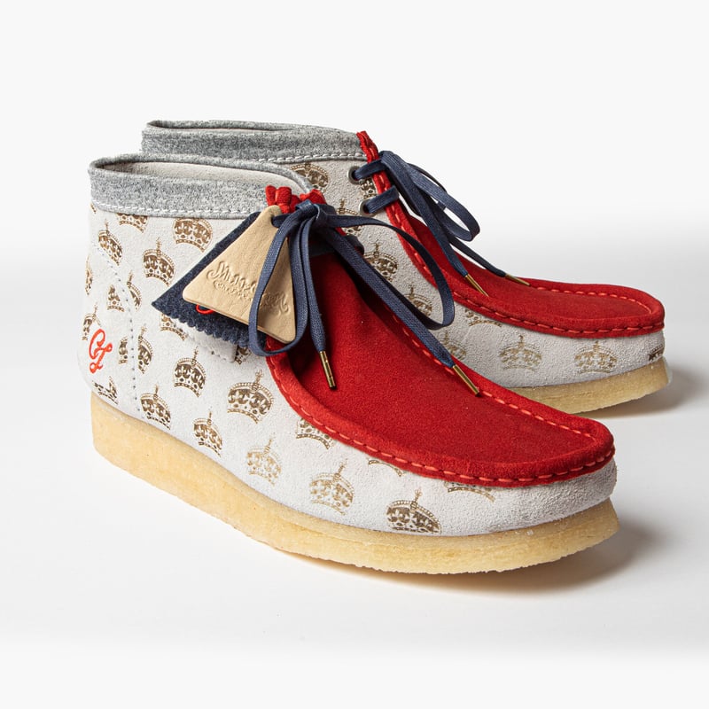 MIGHTY CROWN CLARKS Wallabee Bt VCY Red Gra