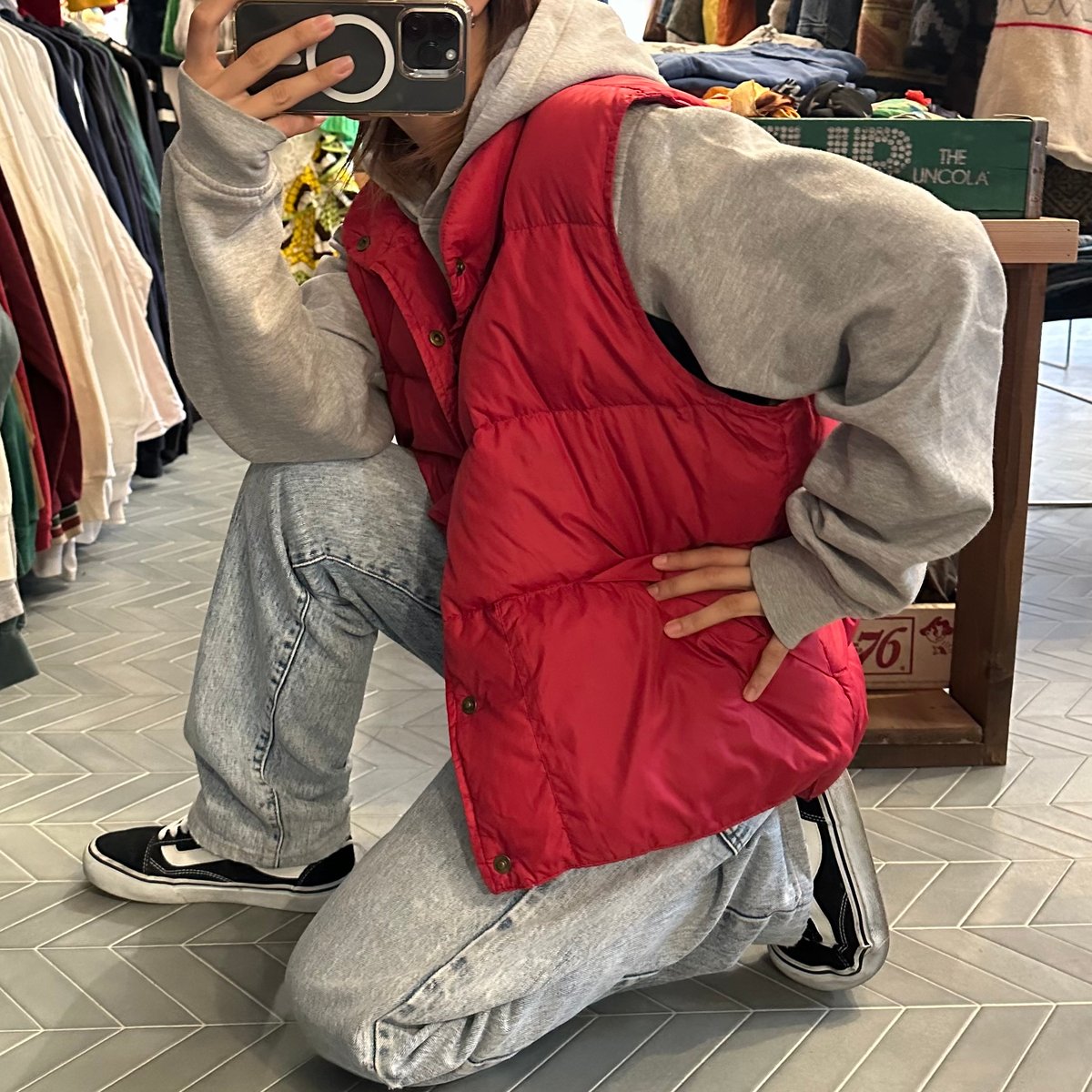 80s 90s エルエルビーン ダウンベスト パッカブル ブラック ジャケット 90s】LL BEAN /OUT DOORSタグ ダウンベスト ブラック XL