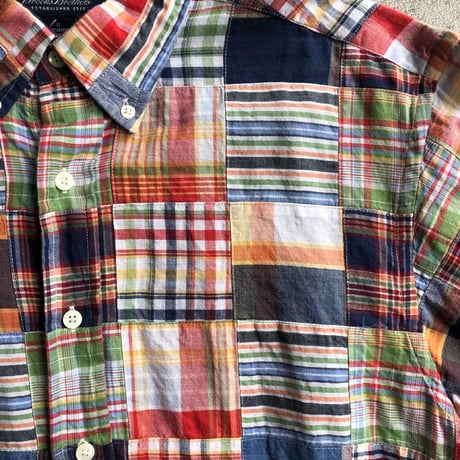 Brooks Brothers 半袖パッチワークシャツ
