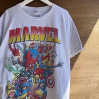 MARVEL キャラ集合Tシャツ