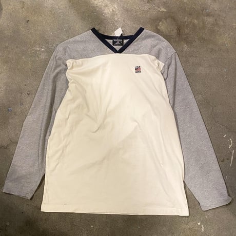 USA製POLO JEANS CO.VネックロンＴ