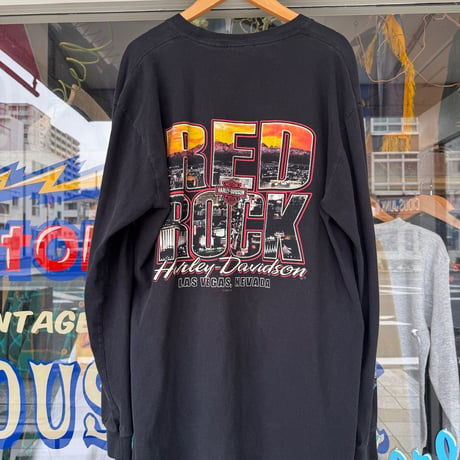 HARLEY DAVIDSON 袖プリントロンT