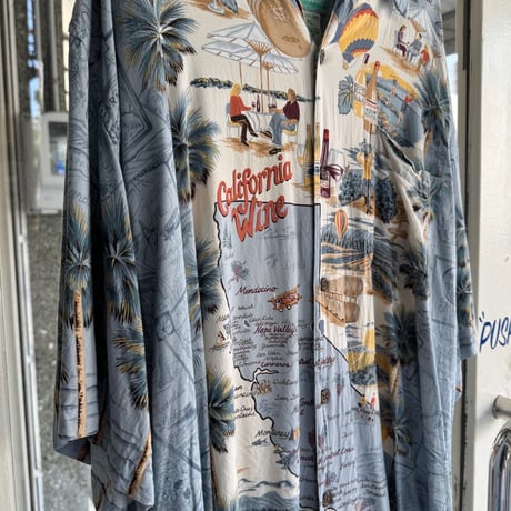 90's Reyn spooner 総柄レーヨンシャツ