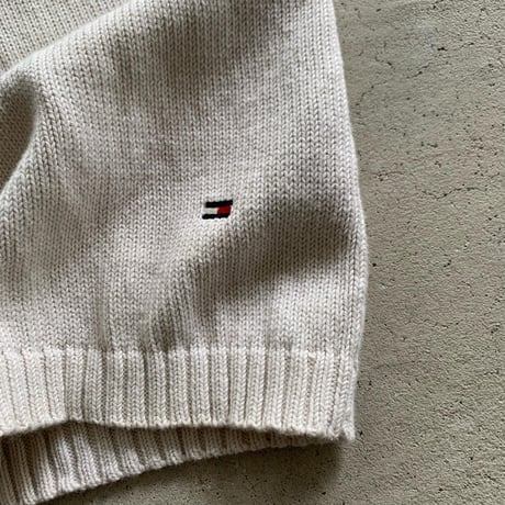 tommyコットンニットベスト