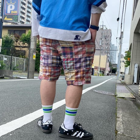 J.CREW パッチワークショーツ W35