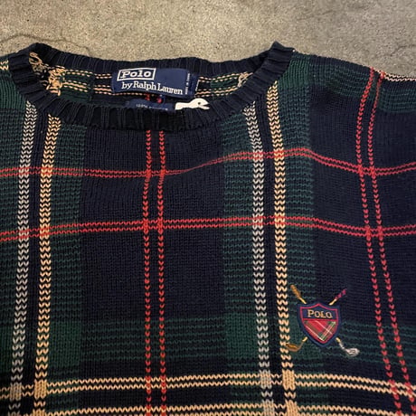 POLO Ralph Lauren チェックコットンニット