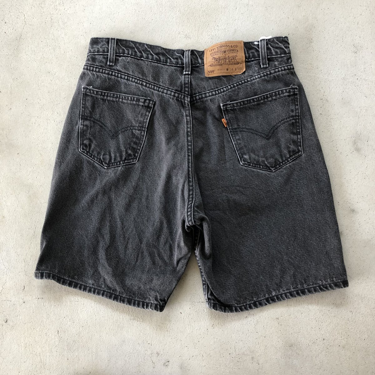 Levi's 550 RELAXED FIT ブラックデニムショーツW34 | CUSTOM