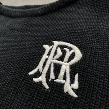 RALPH LAUREN RUGBY コットンニットセーター 黒