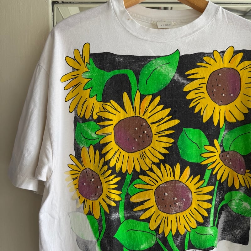 【USA製】90s Human-i-Tees ヒマワリ プリントTシャツ XL USA製】90s Human-i-Tees ヒマワリ プリントTシャツ XL
