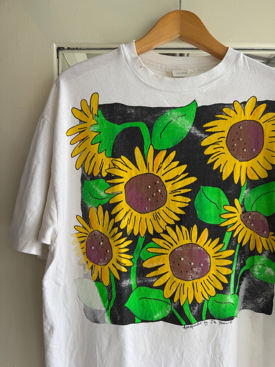 ひまわり　総柄半袖カットソー　90sビンテージ　Lサイズ 90's ひまわりプリントTシャツ XL | CUSTOM FEVER