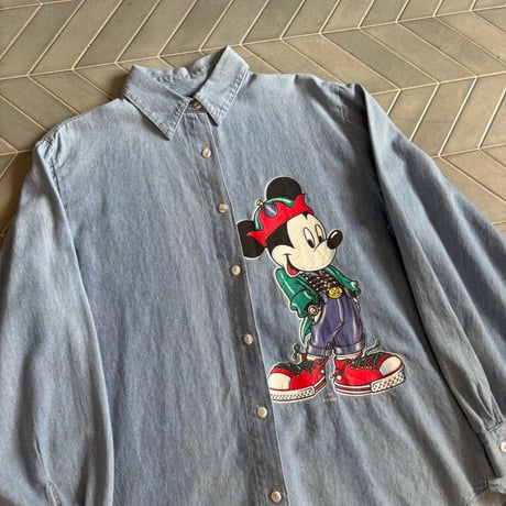 MICKEY UNLIMITED ミッキーデニムシャツ