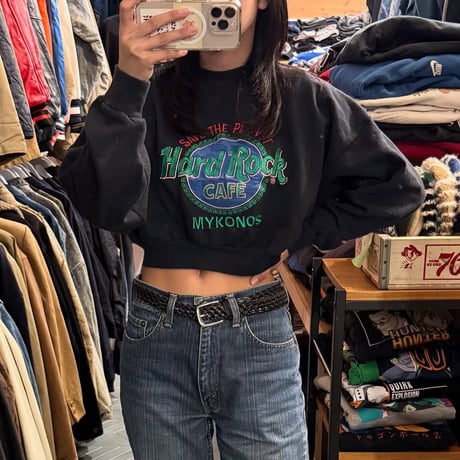 USA製 Hard Rock cafe ショート丈スウェット