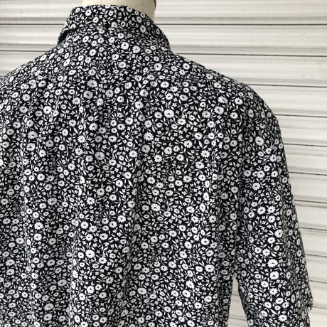 Ralph Lauren白黒花柄オープンカラーシャツ