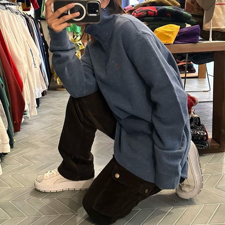 POLO ハーフジップニット