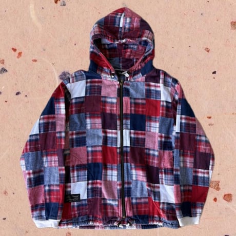 USA製 The Vermont Flannel Co. パッチワークフランネルジップパーカー