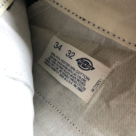USA製未使用ディッキーズワークパンツ 2タックW34×L32 ネイビー