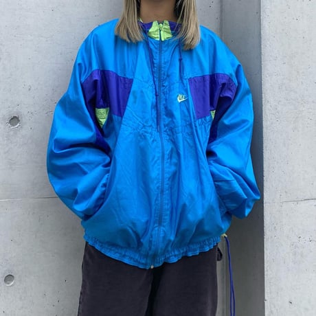 90s NIKE切り替えナイロンフルジップ