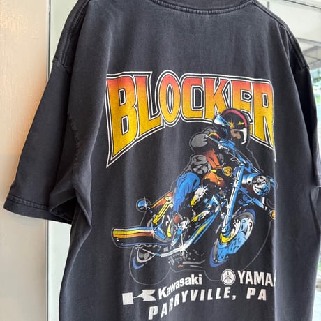BLOCKER バイクショッププリントTシャツ  L