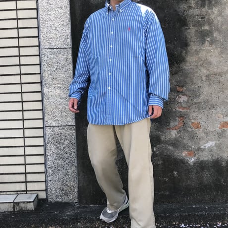 RALPH LAUREN ストライプシャツ  XL