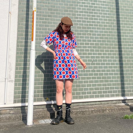 ビタミン花柄ミニワンピ