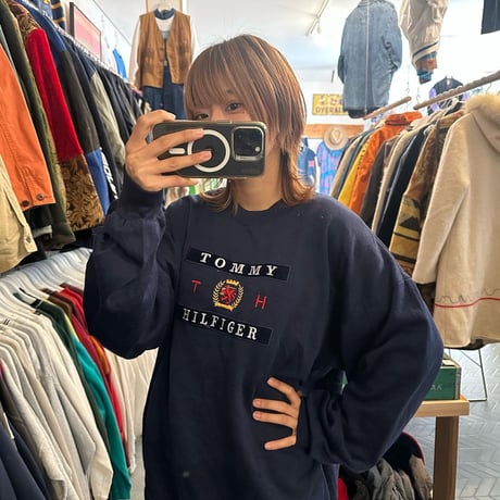 USA製 tommy hilfiger ロゴスウェット