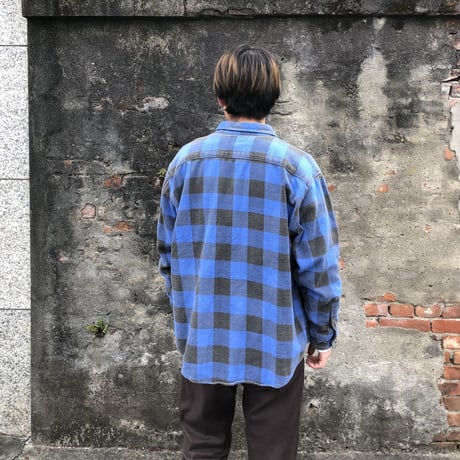 90's〜NORTHWEST TERRITORY   青×黒ブロックチェック