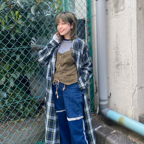 L.L.Beanチェックガウン